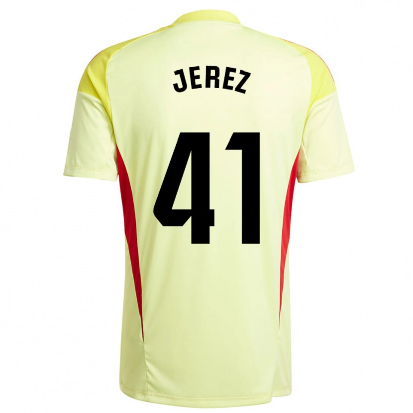 Danxen Dames Adrián Jerez #41 Licht Geel Zwart Keepersshirt 2025/26 T-Shirt