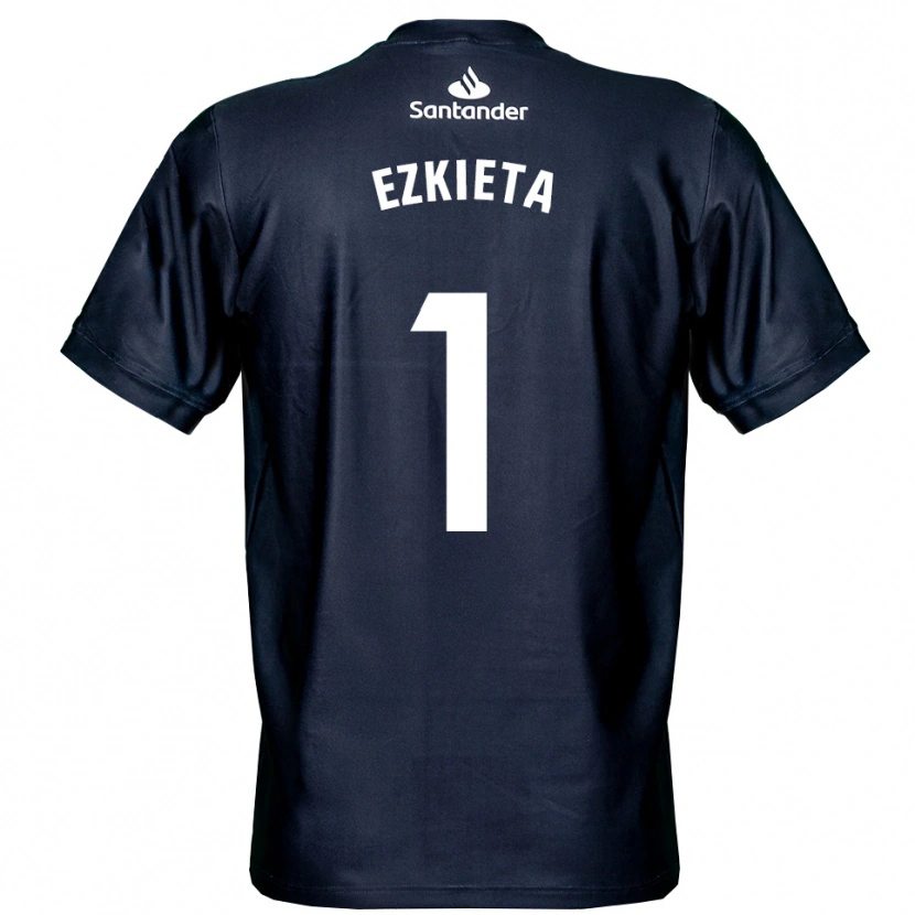Danxen Dames Jokin Ezkieta #1 Middernachtblauw Wit Keepersshirt 2025/26 T-Shirt