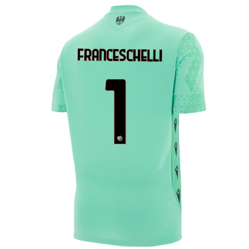 Danxen Dames Matteo Franceschelli #1 Munt Blauw Zwart Keepersshirt 2025/26 T-Shirt