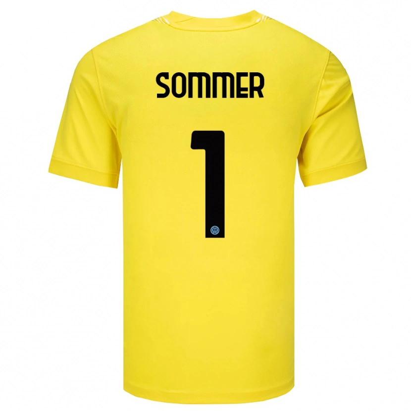 Danxen Dames Yann Sommer #1 Licht Geel Zwart Keepersshirt 2025/26 T-Shirt