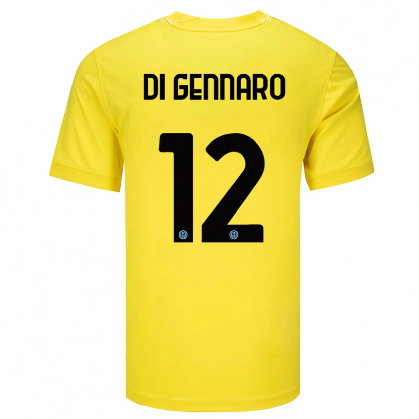 Danxen Dames Raffaele Di Gennaro #12 Licht Geel Zwart Keepersshirt 2025/26 T-Shirt
