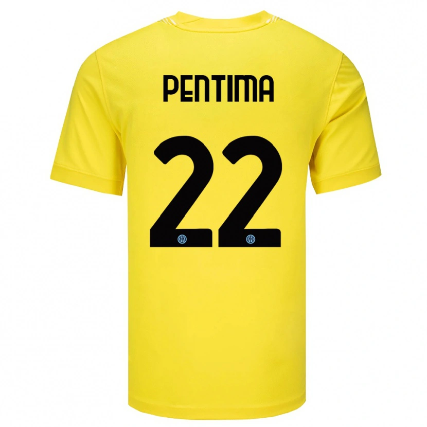 Danxen Dames Alessandro Pentima #22 Licht Geel Zwart Keepersshirt 2025/26 T-Shirt
