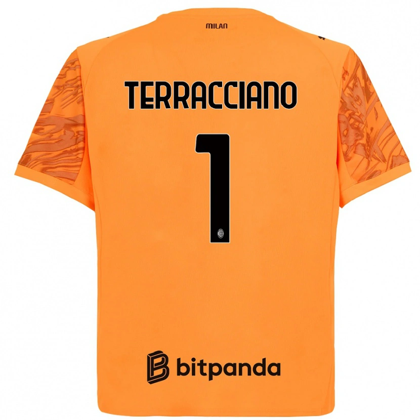 Danxen Dames Pietro Terracciano #1 Oranje Geel Zwart Keepersshirt 2025/26 T-Shirt