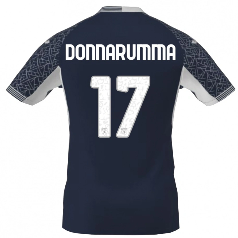 Danxen Dames Antonio Donnarumma #17 Blauw Zwart Wit Keepersshirt 2025/26 T-Shirt