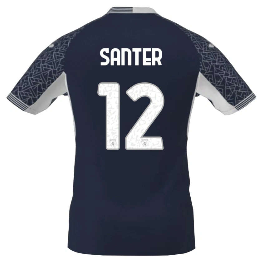 Danxen Dames Leonardo Santer #12 Blauw Zwart Wit Keepersshirt 2025/26 T-Shirt