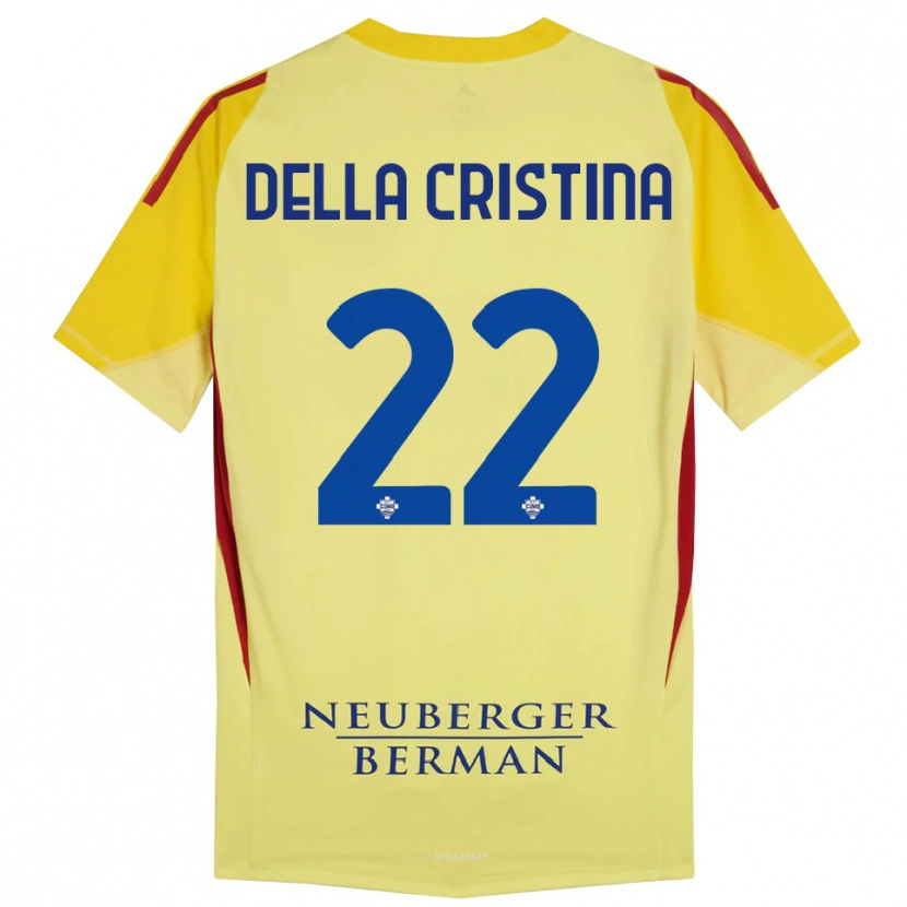 Danxen Dames Stefano Della Cristina #22 Licht Geel Zwart Keepersshirt 2025/26 T-Shirt