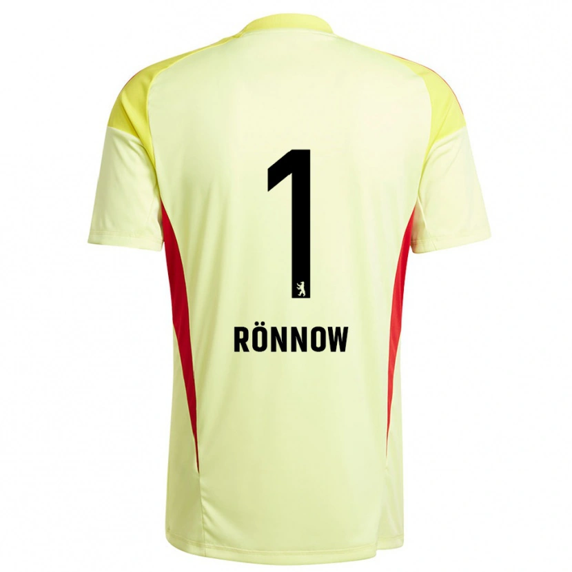 Danxen Dames Frederik Rönnow #1 Licht Geel Zwart Keepersshirt 2025/26 T-Shirt