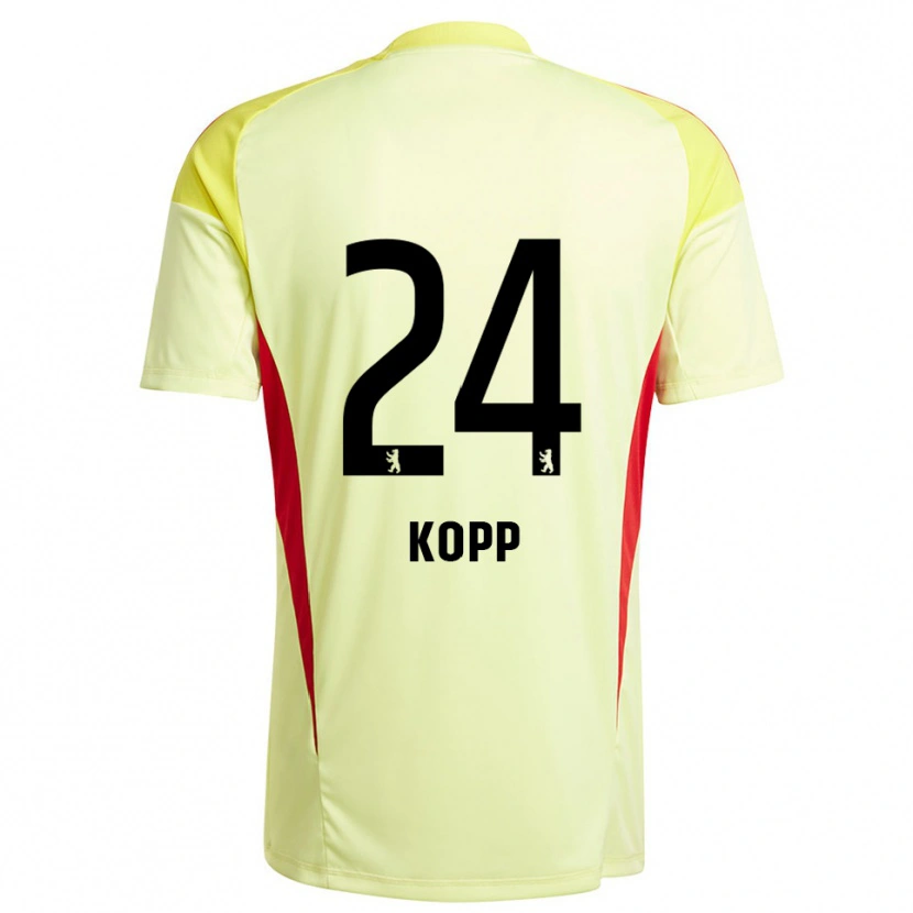 Danxen Dames Marvin Kopp #24 Licht Geel Zwart Keepersshirt 2025/26 T-Shirt