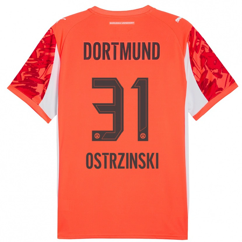 Danxen Dames Silas Ostrzinski #31 Rood Oranje Keepersshirt 2025/26 T-Shirt