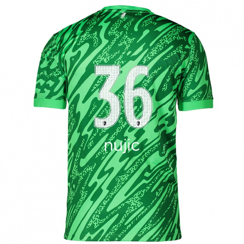 Danxen Dames Luka Nujic #36 Groen Wit Keepersshirt 2025/26 T-Shirt