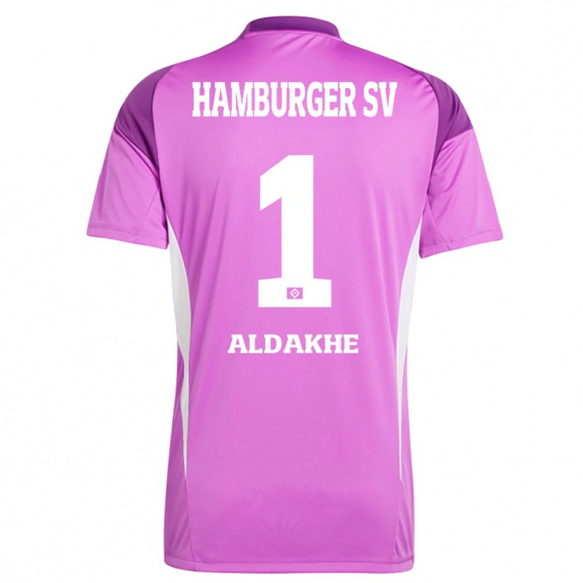 Danxen Dames Ather Aldakhe #1 Lila Wit Paars Keepersshirt 2025/26 T-Shirt