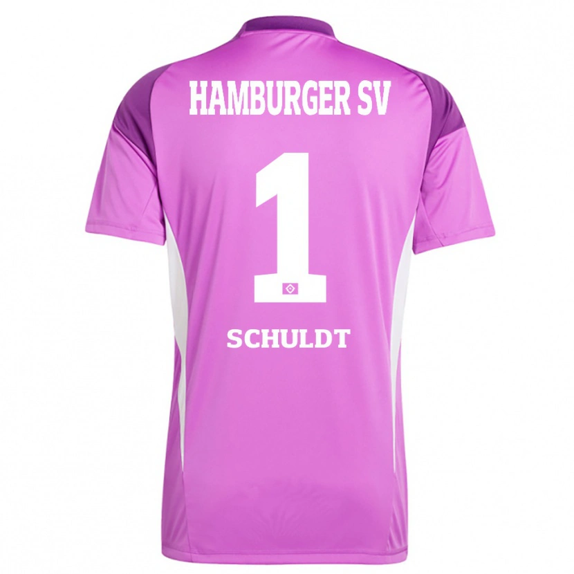 Danxen Dames Inga Schuldt #1 Lila Wit Paars Keepersshirt 2025/26 T-Shirt