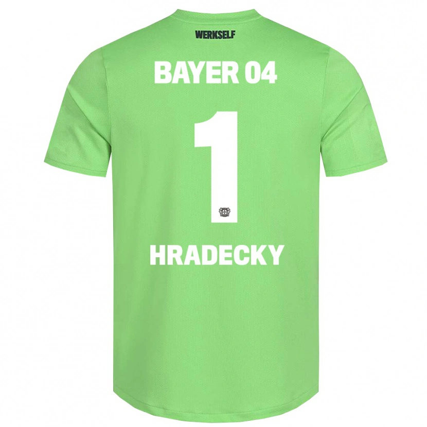Danxen Dames Lukas Hradecky #1 Licht Groen Wit Keepersshirt 2025/26 T-Shirt