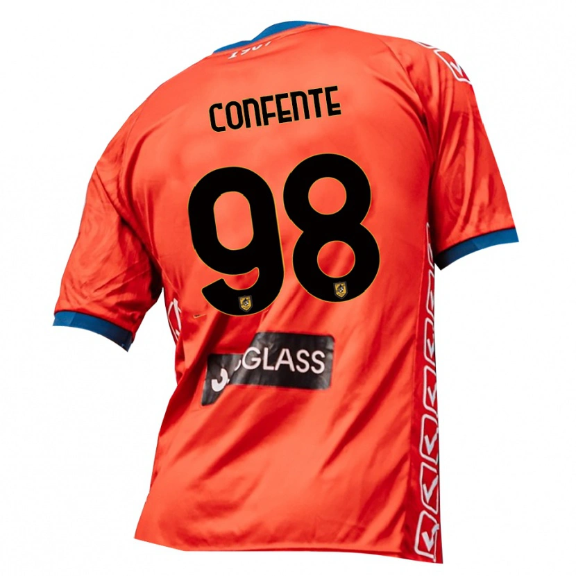 Danxen Dames Alessandro Confente #98 Rood Oranje Keepersshirt 2025/26 T-Shirt