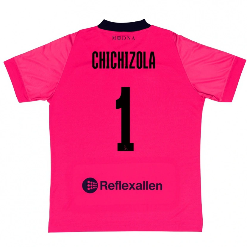 Danxen Dames Leandro Chichizola #1 Dieproze Zwart Keepersshirt 2025/26 T-Shirt