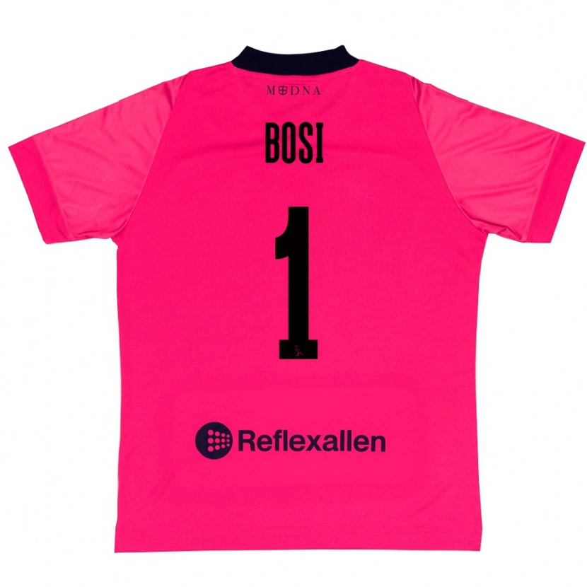 Danxen Dames Matteo Bosi #1 Dieproze Zwart Keepersshirt 2025/26 T-Shirt