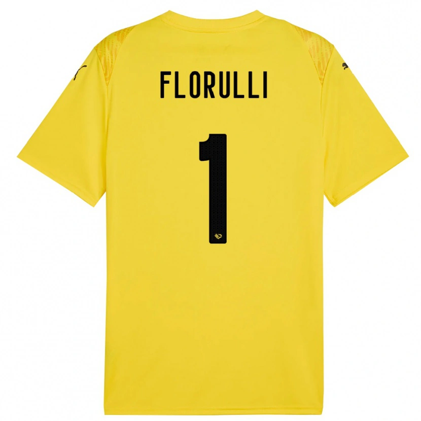 Danxen Dames Gerlando Florulli #1 Geel Zwart Keepersshirt 2025/26 T-Shirt
