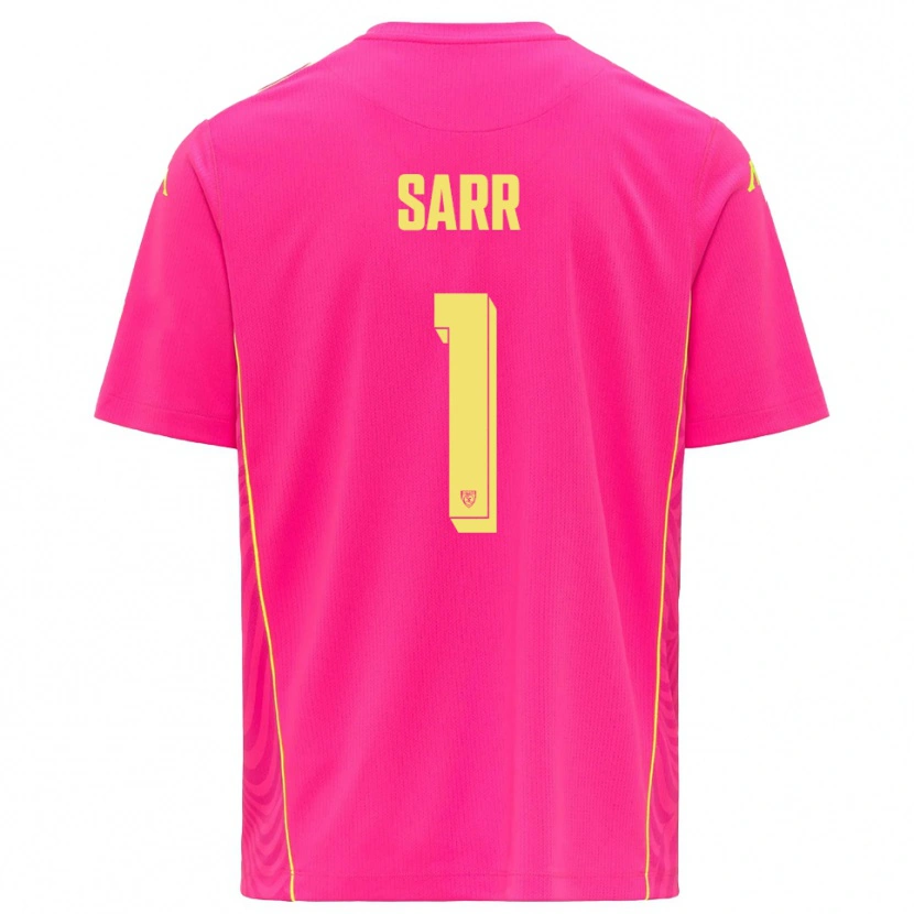 Danxen Dames Mouhamadou Sarr #1 Diep Roze Geel Keepersshirt 2025/26 T-Shirt