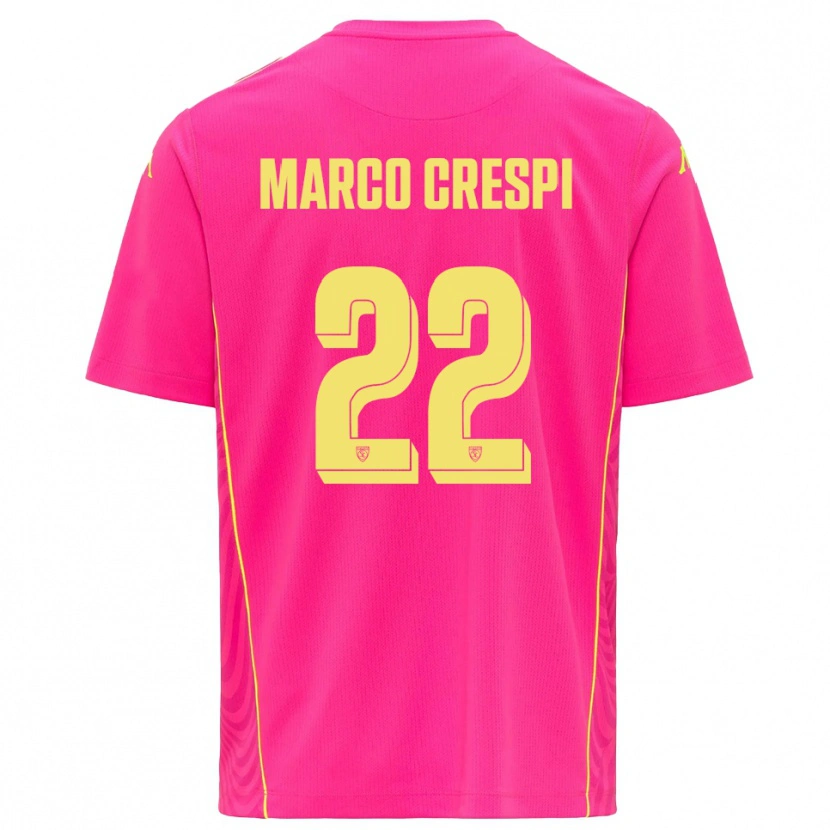 Danxen Dames Gian Marco Crespi #22 Diep Roze Geel Keepersshirt 2025/26 T-Shirt