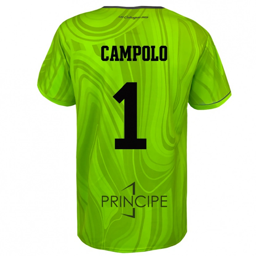 Danxen Dames Alessandro Campolo #1 Geel Groen Zwart Keepersshirt 2025/26 T-Shirt
