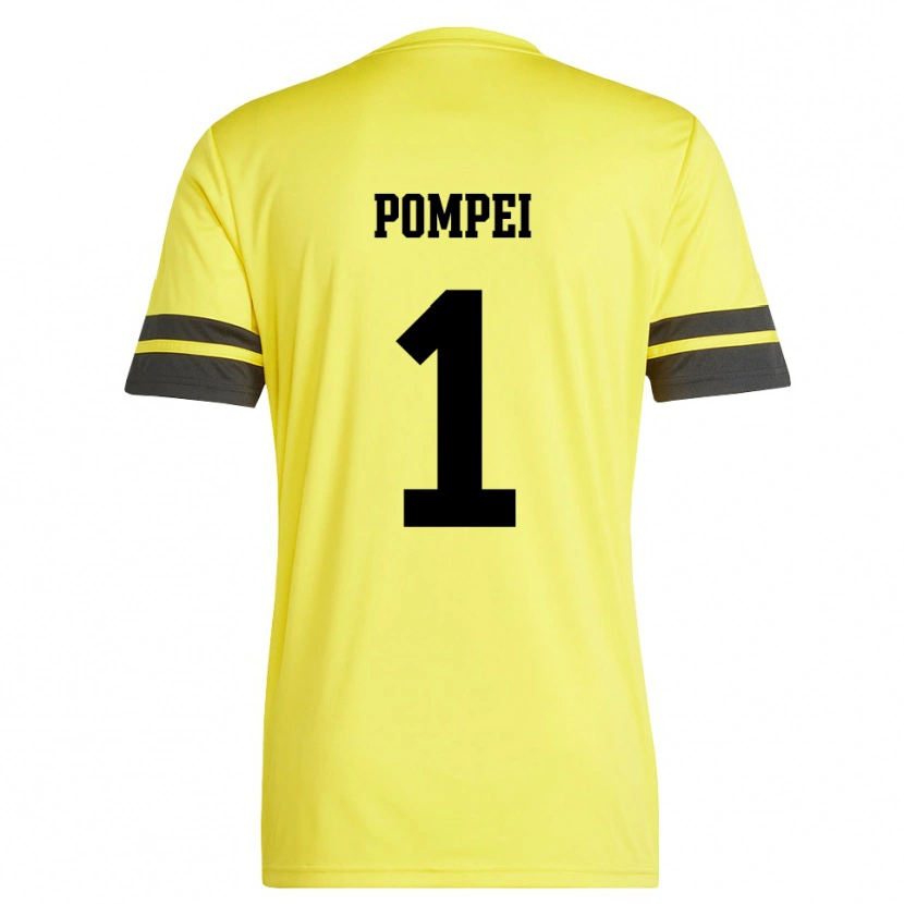 Danxen Dames Thomas Pompei #1 Geel Zwart Keepersshirt 2025/26 T-Shirt