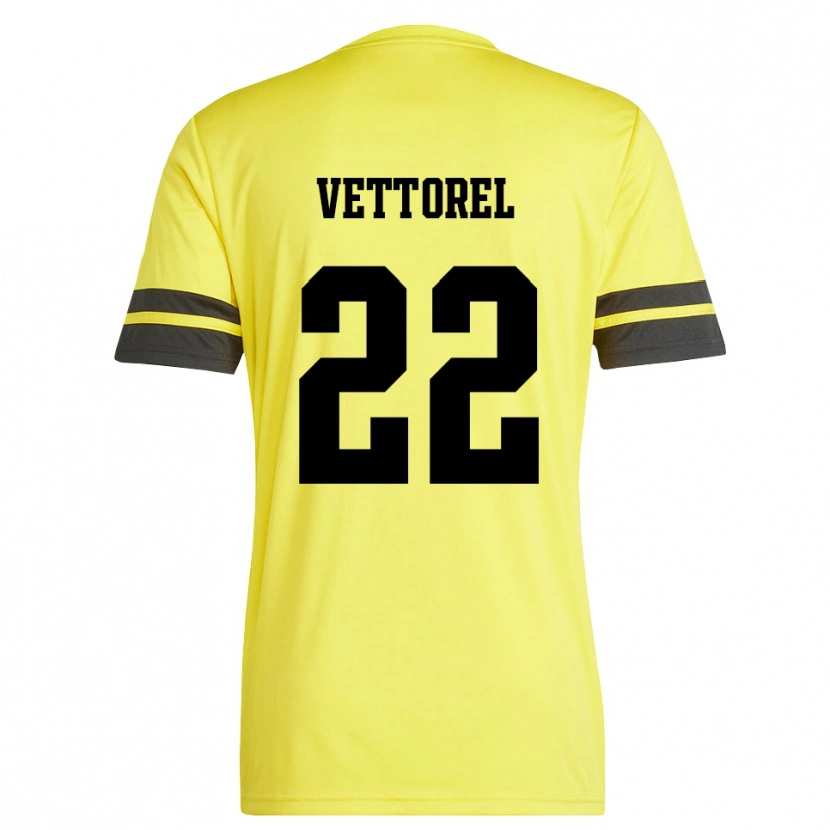Danxen Dames Thomas Vettorel #22 Geel Zwart Keepersshirt 2025/26 T-Shirt