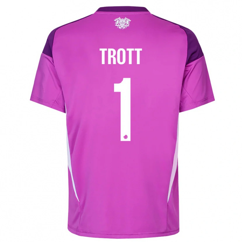 Danxen Dames Nathan Trott #1 Lila Paars Wit Keepersshirt 2025/26 T-Shirt