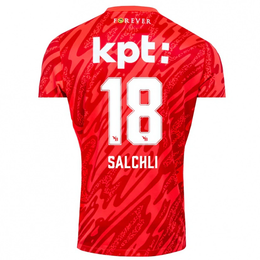 Danxen Dames Ruben Salchli #18 Rood Wit Keepersshirt 2025/26 T-Shirt