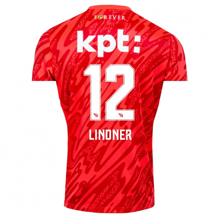 Danxen Dames Heinz Lindner #12 Rood Wit Keepersshirt 2025/26 T-Shirt
