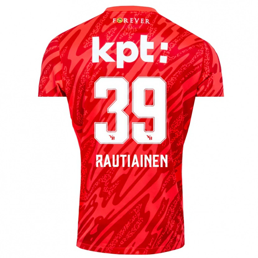 Danxen Dames Iina Rautiainen #39 Rood Wit Keepersshirt 2025/26 T-Shirt