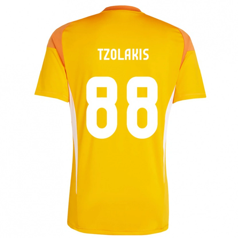 Danxen Dames Konstantinos Tzolakis #88 Oranje Wit Keepersshirt 2025/26 T-Shirt