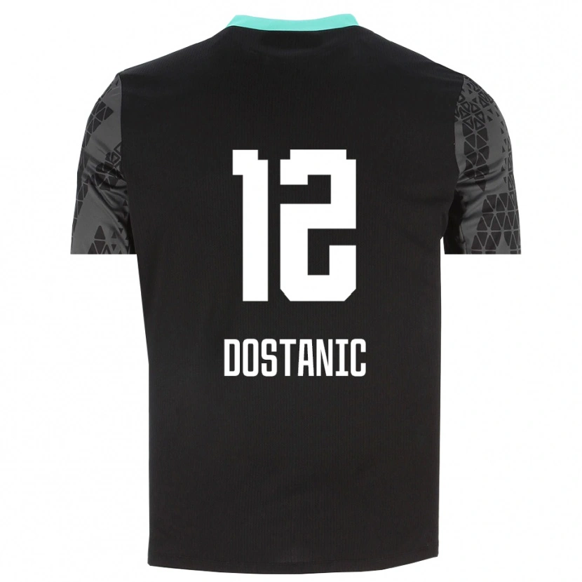 Danxen Dames Filip Dostanic #12 Dim Grijs Zwart Keepersshirt 2025/26 T-Shirt