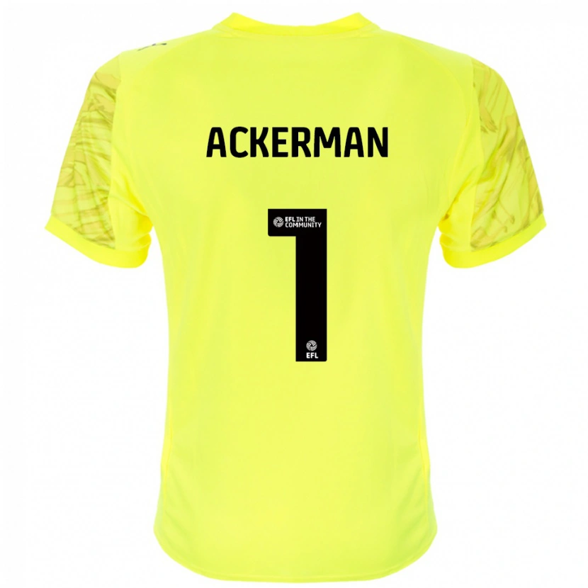 Danxen Dames Emily Ackerman #1 Geel Zwart Keepersshirt 2025/26 T-Shirt