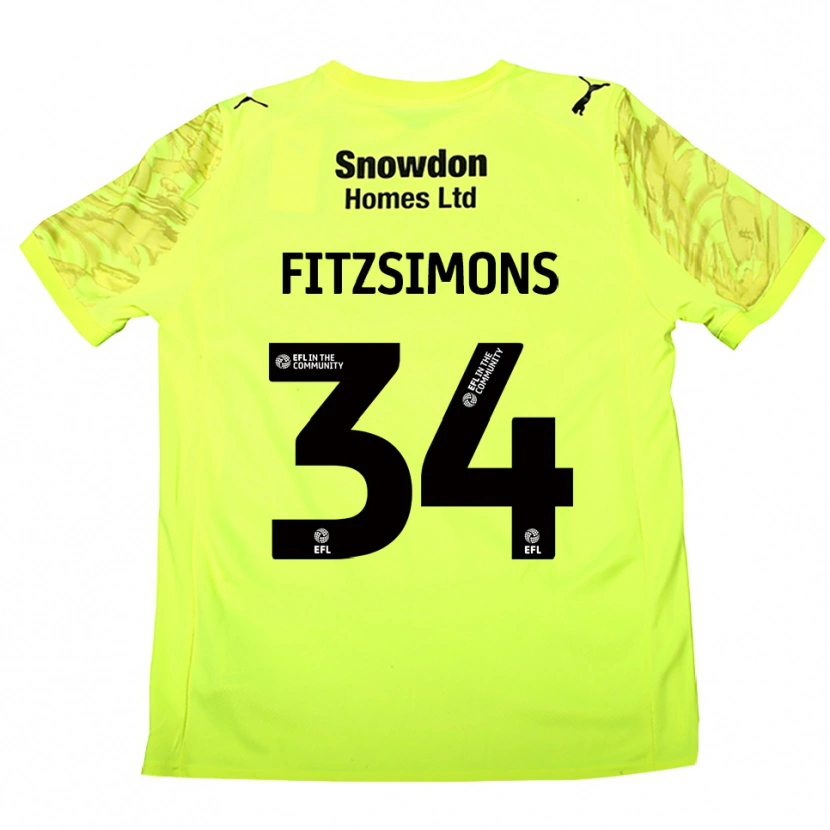 Danxen Dames Ross Fitzsimons #34 Fluorescerend Groen Keepersshirt 2025/26 T-Shirt