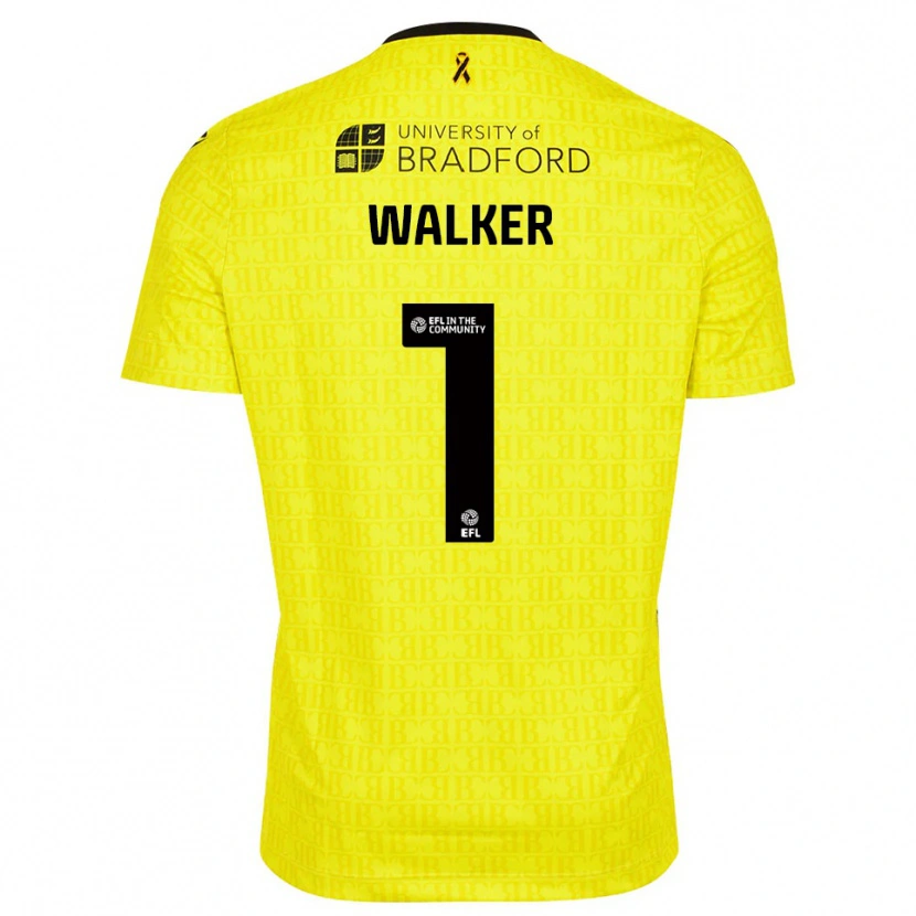 Danxen Dames Sam Walker #1 Geel Zwart Keepersshirt 2025/26 T-Shirt