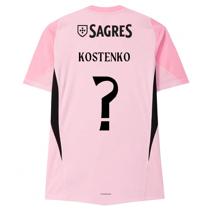 Danxen Dames Igor Kostenko #0 Roze Zwart Keepersshirt 2025/26 T-Shirt