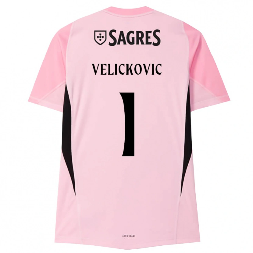 Danxen Dames Luka Veličković #1 Roze Zwart Keepersshirt 2025/26 T-Shirt