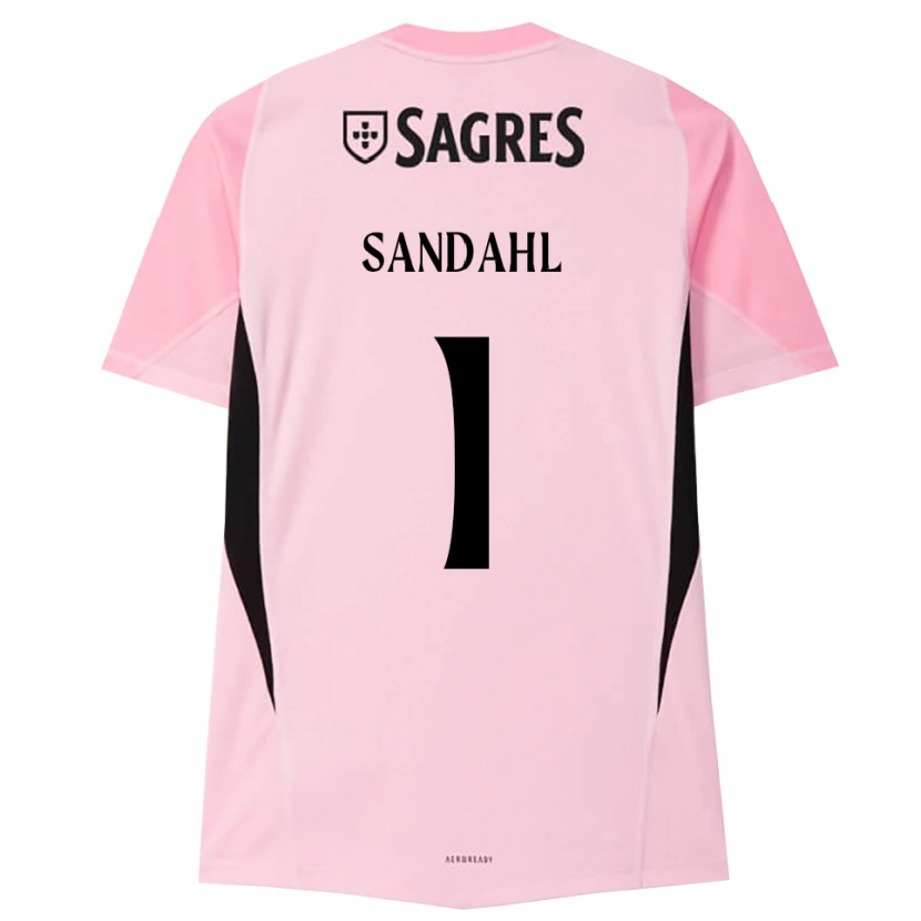 Danxen Dames Alexander Sandahl #1 Roze Zwart Keepersshirt 2025/26 T-Shirt