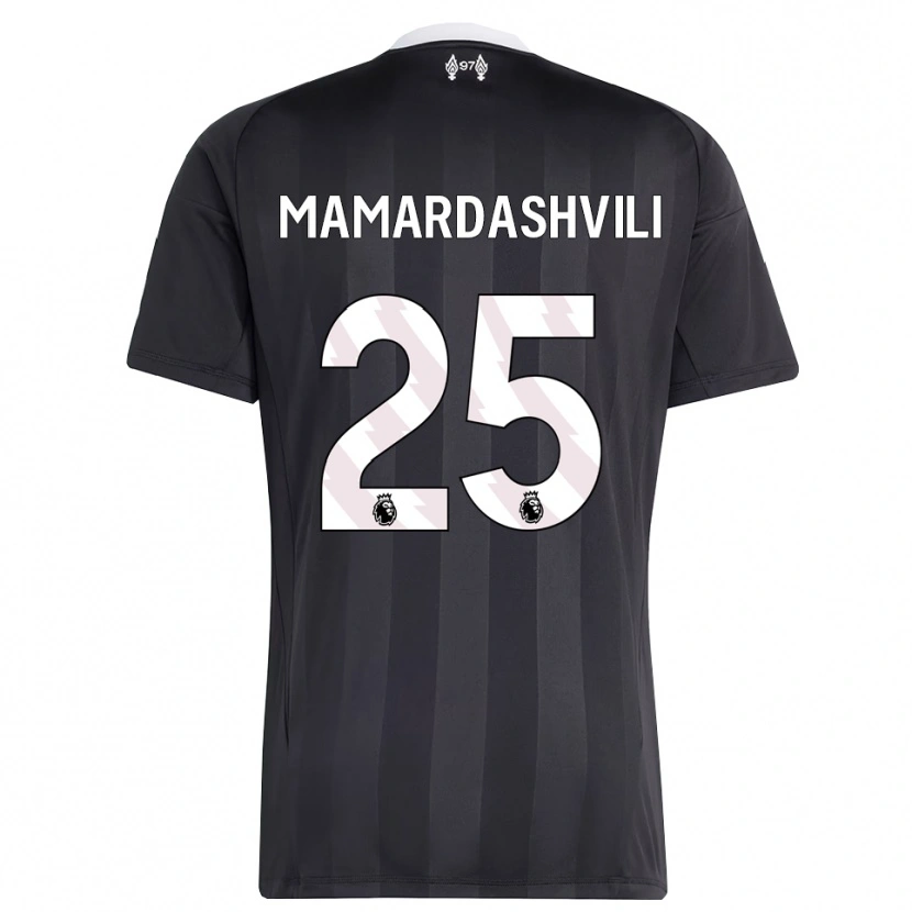 Danxen Dames Giorgi Mamardashvili #25 Zwart Wit Keepersshirt 2025/26 T-Shirt