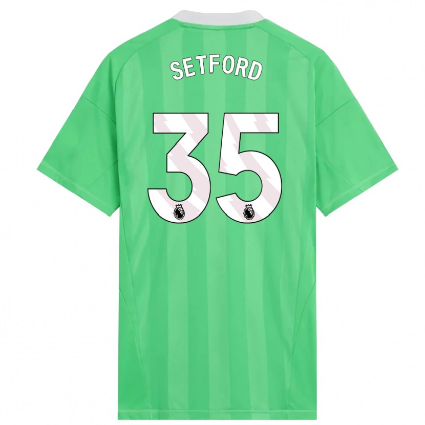 Danxen Dames Tommy Setford #35 Lichtgroen Wit Keepersshirt 2025/26 T-Shirt