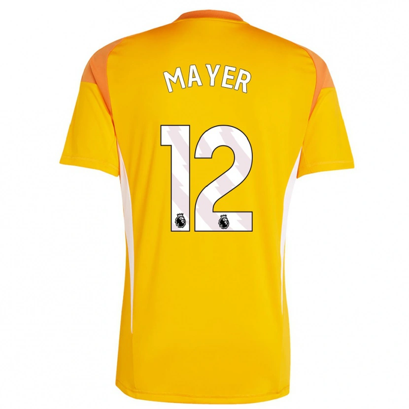 Danxen Dames Oliver Mayer #12 Oranje Wit Keepersshirt 2025/26 T-Shirt