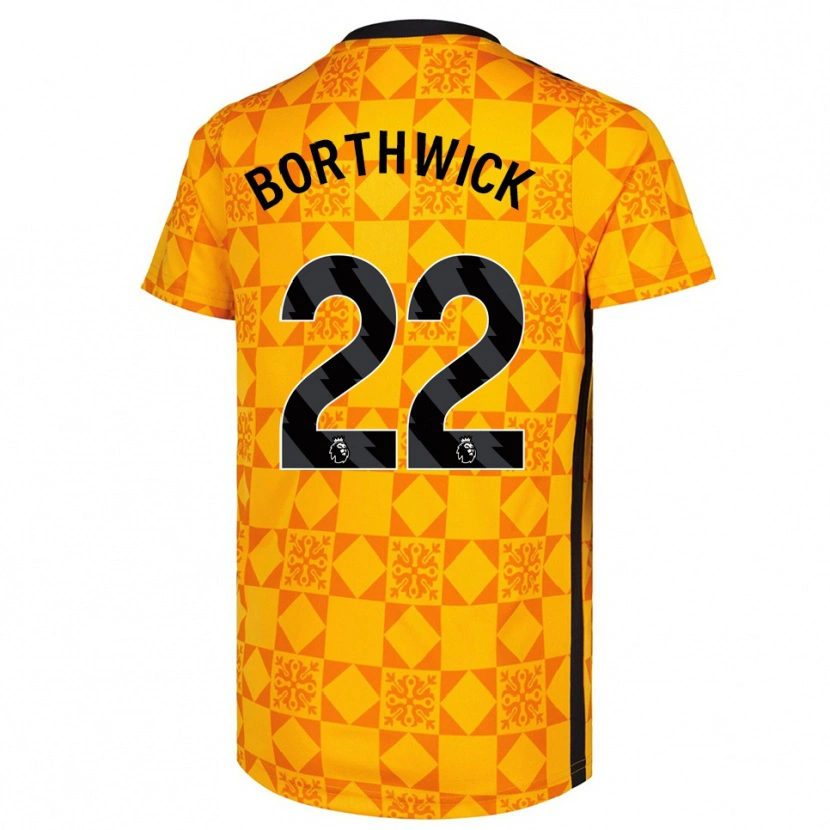 Danxen Dames Megan Borthwick #22 Geel Zwart Keepersshirt 2025/26 T-Shirt