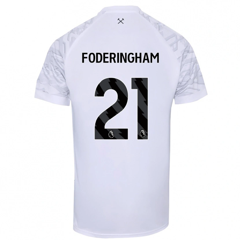 Danxen Dames Wes Foderingham #21 Wit Zwart Keepersshirt 2025/26 T-Shirt