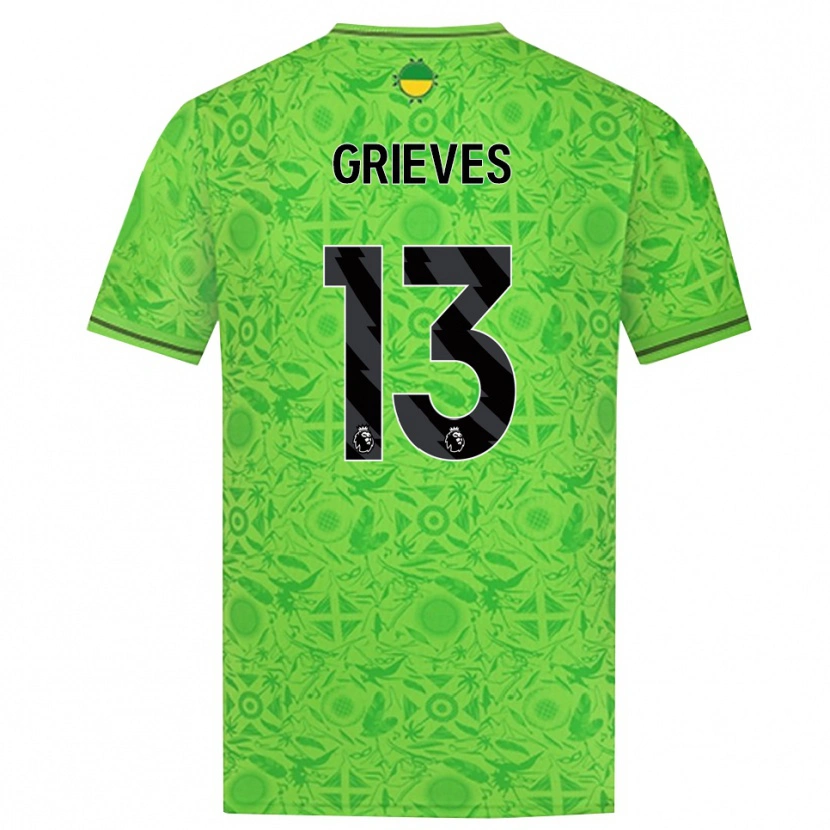 Danxen Dames Xander Grieves #13 Groen Zwart Keepersshirt 2025/26 T-Shirt