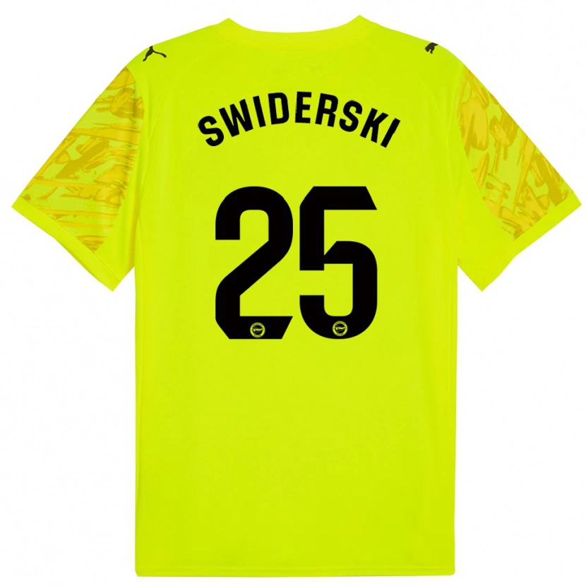 Danxen Dames Grégoire Swiderski #25 Geel Zwart Keepersshirt 2025/26 T-Shirt