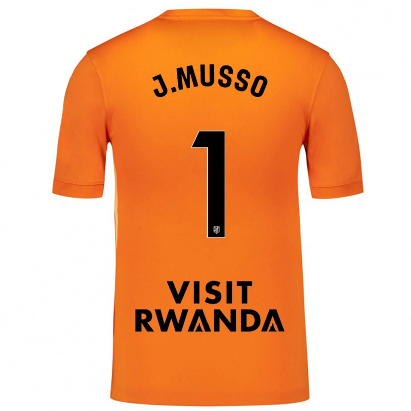 Danxen Dames Juan Musso #1 Oranje Zwart Keepersshirt 2025/26 T-Shirt