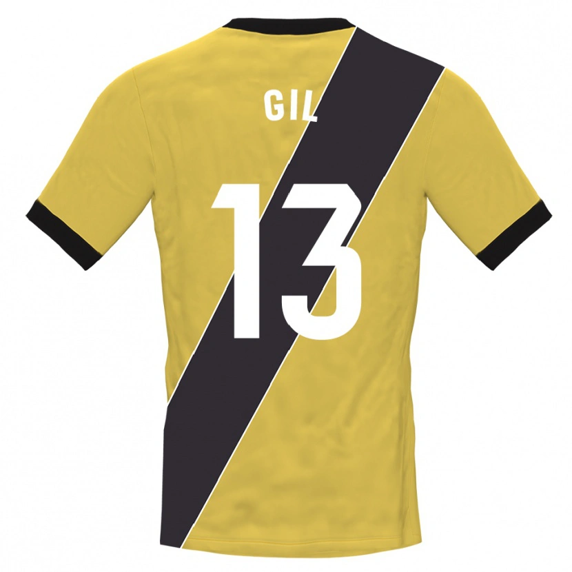 Danxen Dames Juanpe Gil #13 Geel Zwart Keepersshirt 2025/26 T-Shirt
