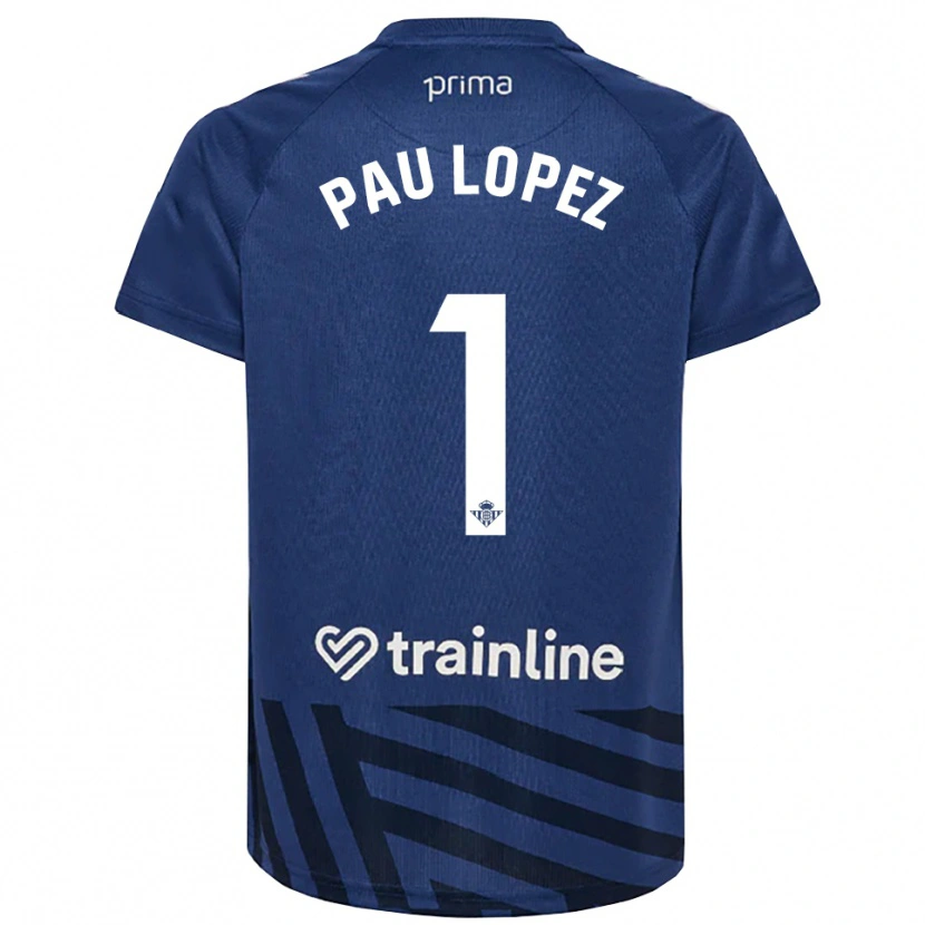 Danxen Dames Pau López #1 Koninklijk Blauw Wit Keepersshirt 2025/26 T-Shirt