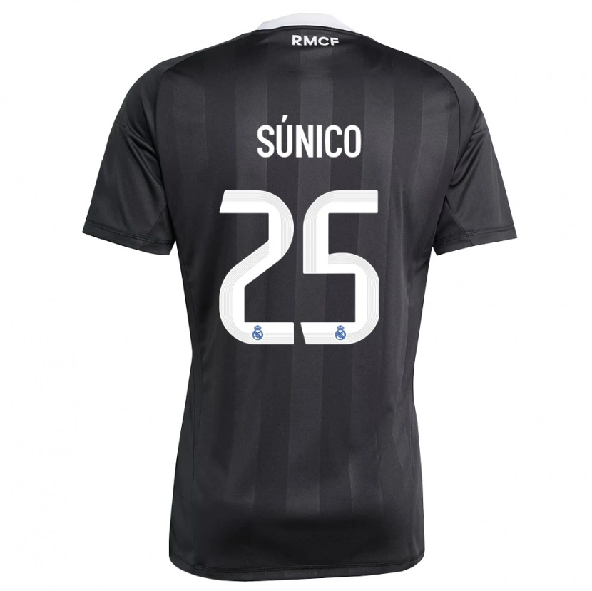 Danxen Dames Guille Súnico #25 Zwart Wit Keepersshirt 2025/26 T-Shirt