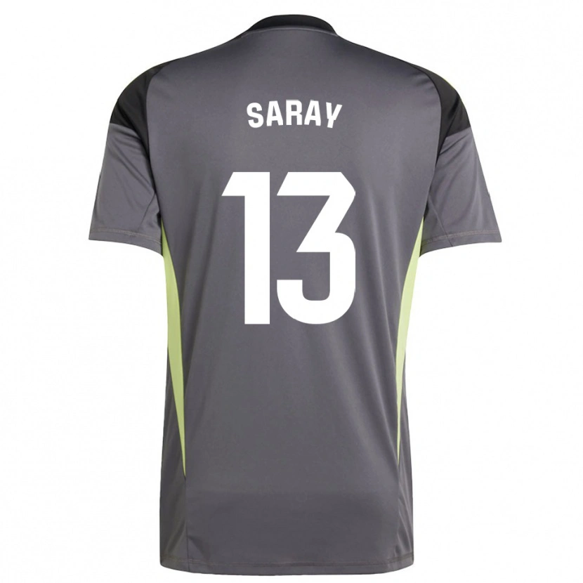 Danxen Dames Saray Vázquez Alonso #13 Donkergrijs Zwart Keepersshirt 2025/26 T-Shirt